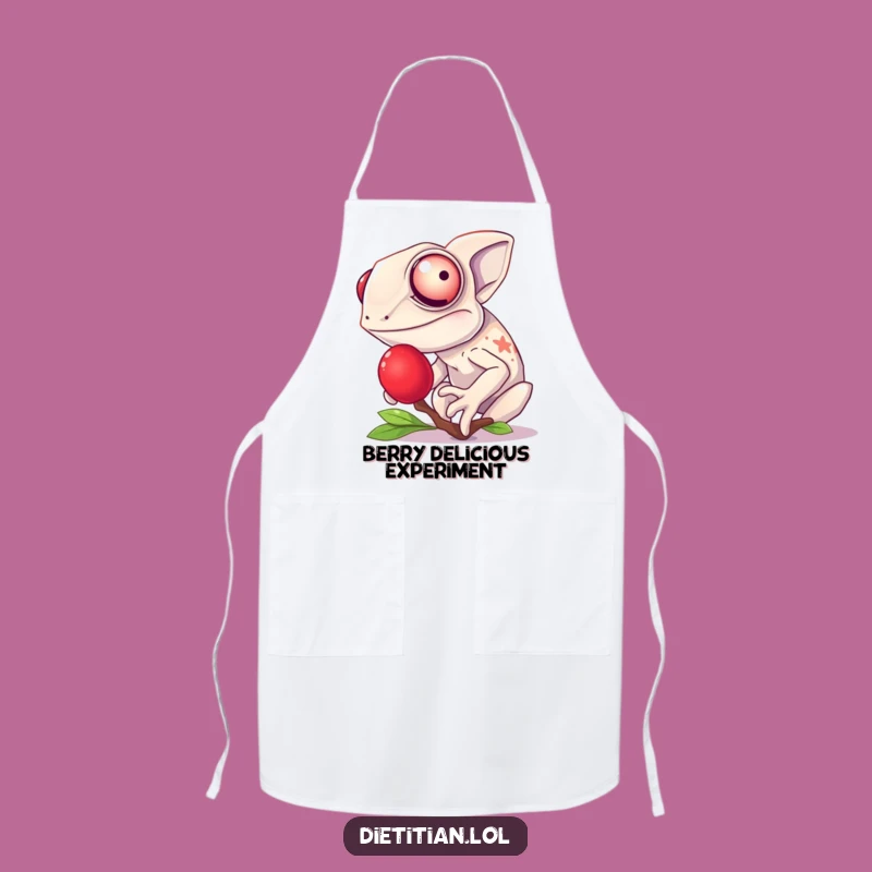 Funny Chameleon Berry Apron: Cook with Colorful, Comical Flair