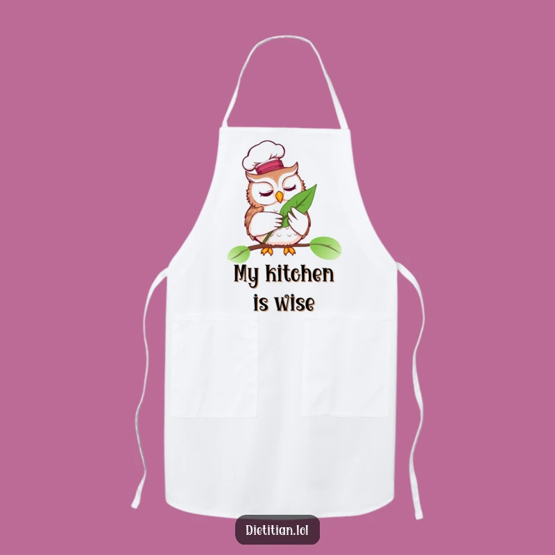 Funny Wise Chef Owl Apron: Cook with Gourmet Flair