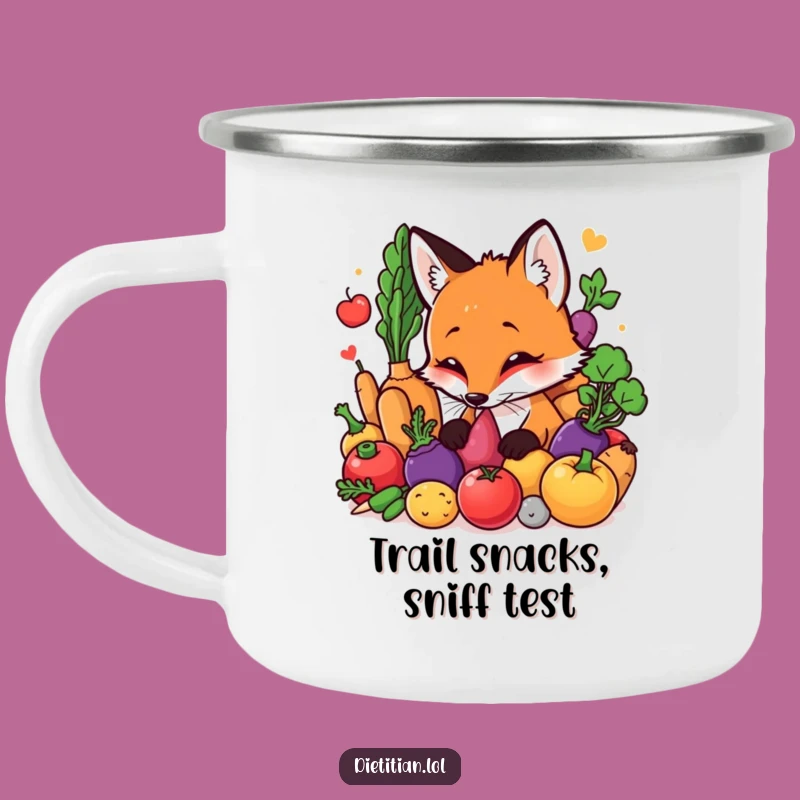Funny Fox Campfire Mug: Outdoor Adventures with Hilarious Veggie Vibes