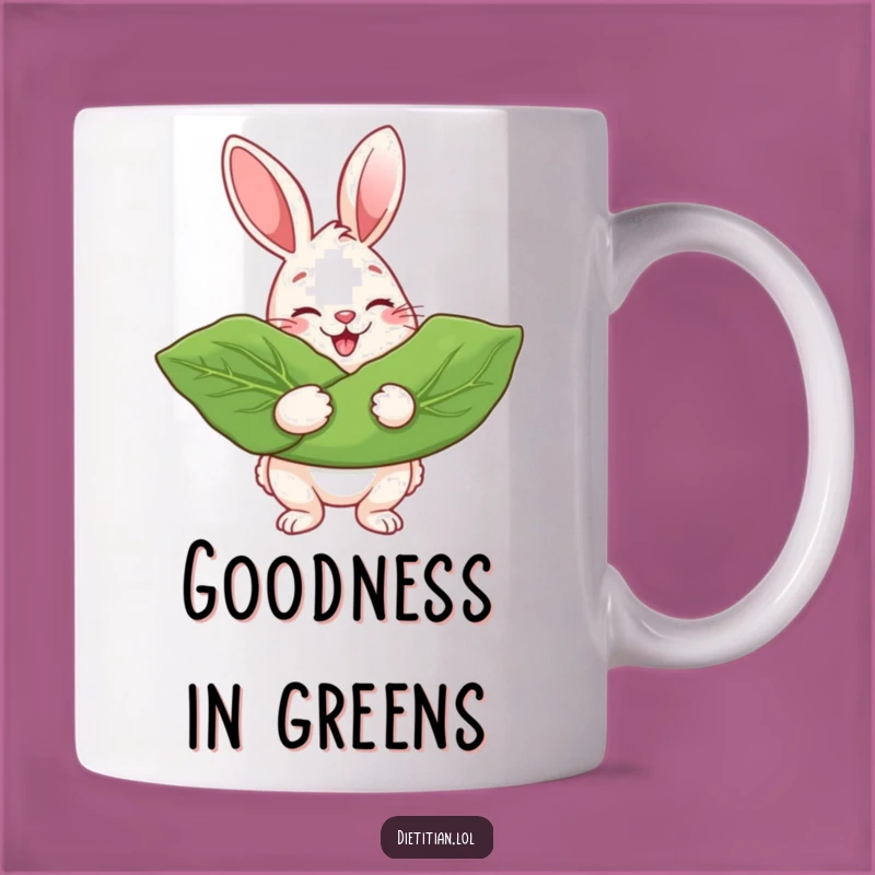 Funny Cheerful Rabbit Greens Mug: A Hilarious & Healthy Gift for Veggie Lovers