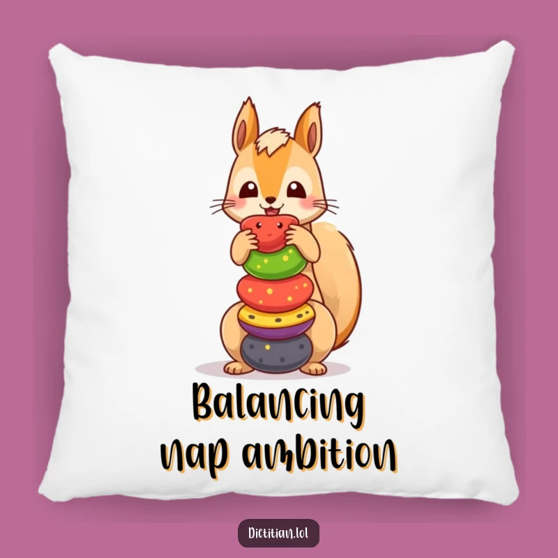 Funny Squirrel Fruit Cushion: Comfy Decor for a Hilarious Living Room