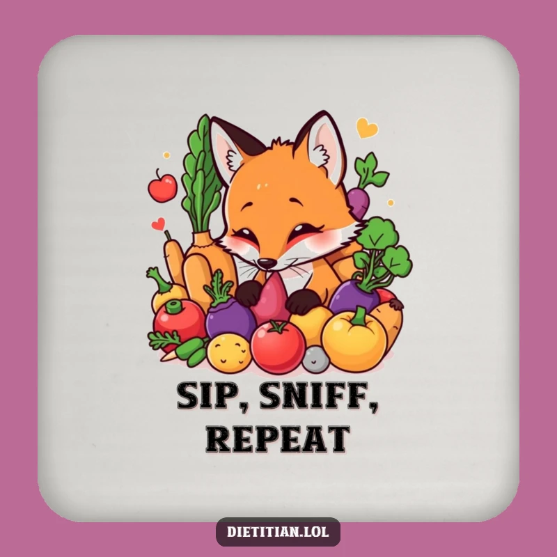 Funny Fox Coasters: Protect Surfaces with Hilarious Veggie Charm!
