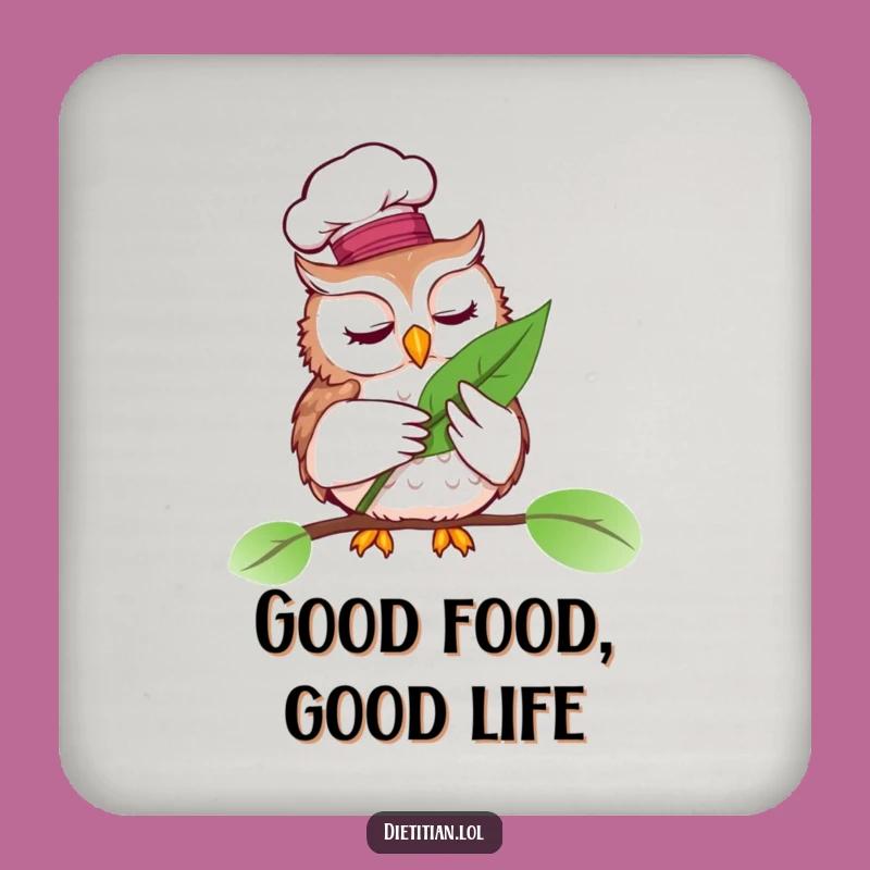 Funny Chef Owl Coaster: Protect Surfaces with Gourmet Style