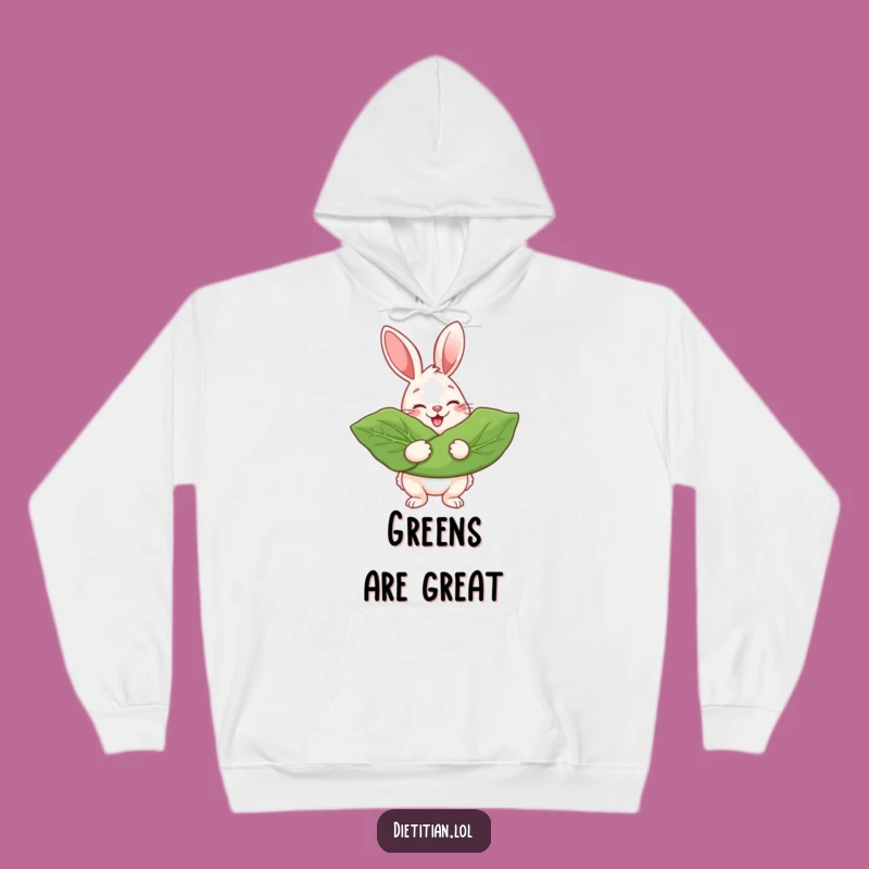 Funny Rabbit Greens Lover Hoodie: Cozy Up with Healthy Humor and Comfort