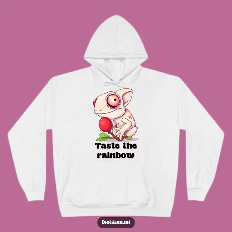 Funny Chameleon Berry Cozy Hoodie: Warmth Meets Whimsical Humor