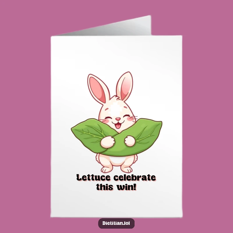 Free Printable Congratulations Card: Rabbit's Big Green, Healthy Success Celebration