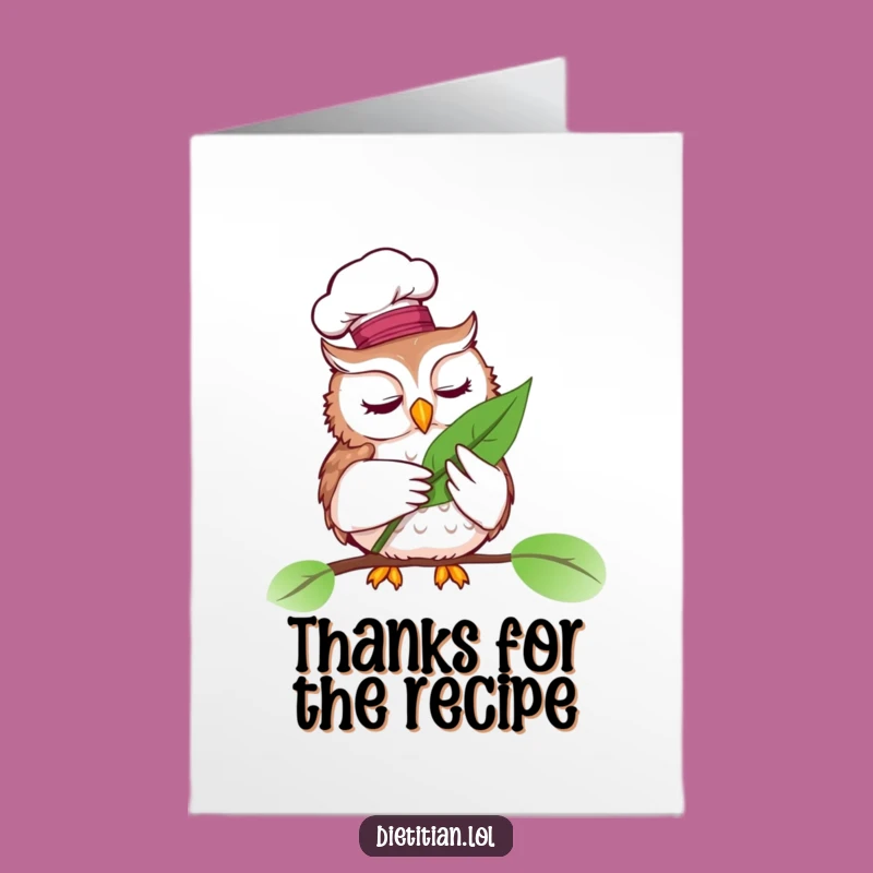 Free Printable Thank You Card: Chef Owl - Delicious Gratitude Downloadable Gift!