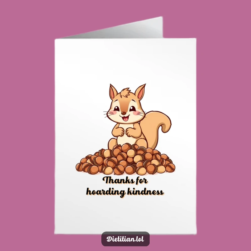 Free Printable Thank You Card: Funny Squirrel - Grateful Downloadable Gift!
