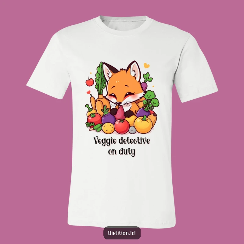 Funny Fox Vegetable Adventure T-Shirt: Wearable Humor for Foodie Friends!