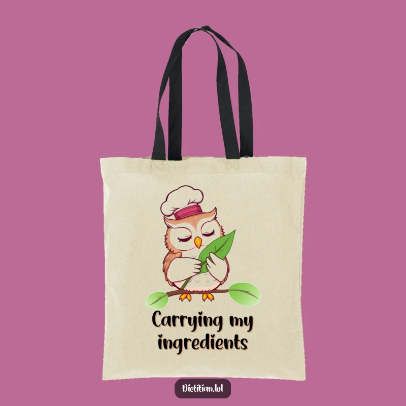 Funny Chef Owl Tote Bag: Carry Your Culinary Finds
