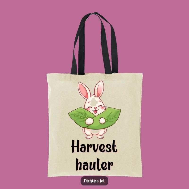 Funny Rabbit Greens Lover Tote Bag: Carry Your Healthy Choices with Style